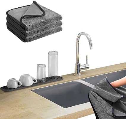 Shiny Wipes Shower Cleaning Cloths, 3pcs Shiny Bath Drying Towel, Super Absorbent Microfiber Bath Towels, Microfiber (15