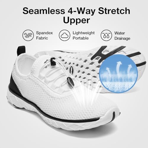 Men's Stylish Water Shoes, Quick-Dry Xdrain Water Sneakers, Lightweight & Comfort Footed