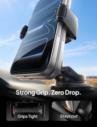 Suction Phone Mount for Car, [Ultra Suction & Less Fuss] Car Phone Holder Mount Vacuum Dashboard Phone Holder, Car Cell Phone Holder for iPhone 18 Pro Max 17 16 15 Air with Case Galaxy S26 S25
