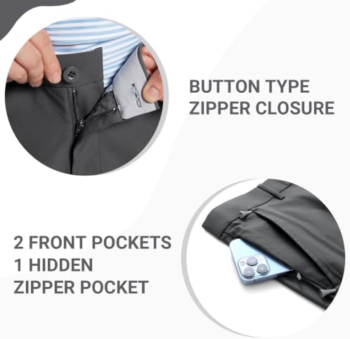 Mens Golf Pants 30"/32"/34" Stretch Classic Fit Dress Casual Business Work