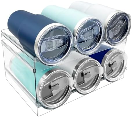 2 Pack Water Bottle Organizer, Stackable Water Bottle Holder