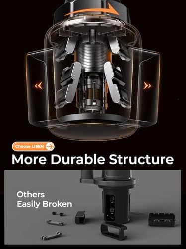 [Upgraded Version Cup Holder Phone Holder for Car, Universal 360° Adjustable Long Neck Car Phone Mount Golf Cart Truck Jeep, Compatible with iPhone Samsung Google & All 4.0-7.0 '' Phones