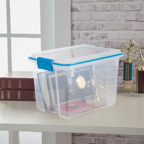 Gasket Storage Box with Lids for Home & Office, 20 Quart, 6-Pack