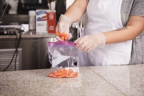 Ziploc Storage Bags, For Food Organization and Storage, Double Zipper Seal, Easy-Open Tabs Quart, 500 Count