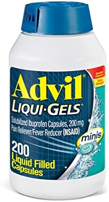 HALEON Liqui-Gels minis Pain Reliever and Fever Reducer, Pain Medicine for Adults with Ibuprofen 200mg for Pain Relief - 200 Liquid Filled Capsules