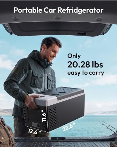 19QT 12 Volt Refrigerator, -4℉~68℉ Electric Cooler for Car