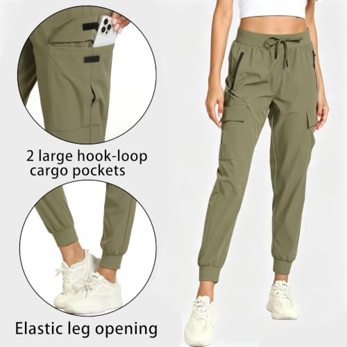 Women's Joggers Lightweight Cargo Hiking Pants Quick Dry Work