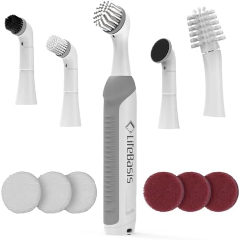 Cordless Rechargeable Power Scrubber Brush, White