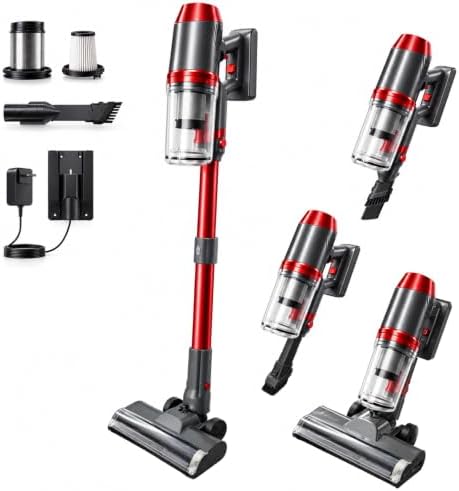 Cordless Vacuum Cleaner For Home Upgraded 250W 50mins Stick Vacuum
