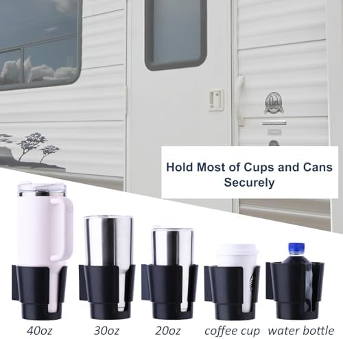 Universal Large Cup Holder Wall Mount, Heavy Duty Plastic Drink Holder