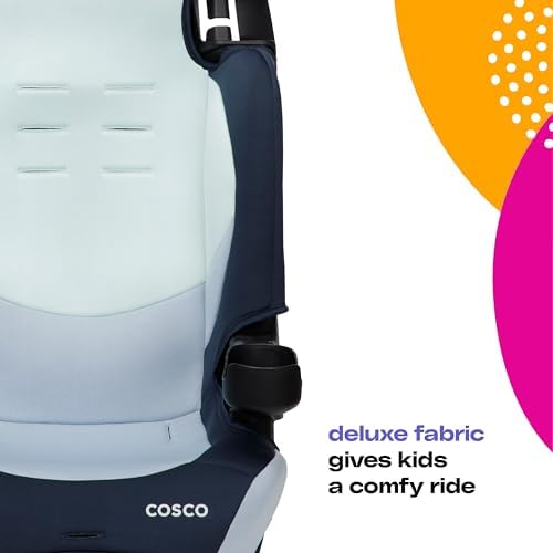 Kids Finale DX 2-in-1 Booster Car Seat, Forward Facing Toddler Car Seat (40-65 lbs) and Belt Positioning High Back Booster (40-100 lbs), Organic Waves