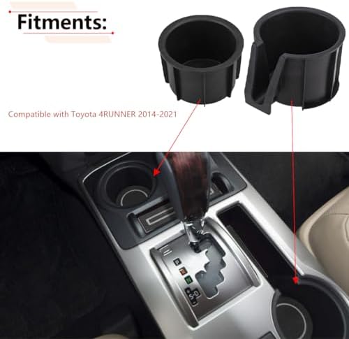 2PCS Cup Holder Insert Compatible with Toyota 4Runner