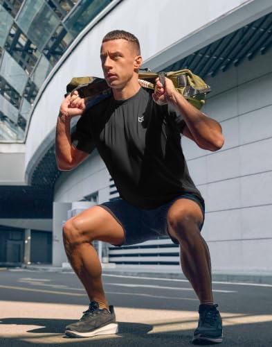 Men's Athletic Workout T-Shirts Moisture Wicking Running Shirts