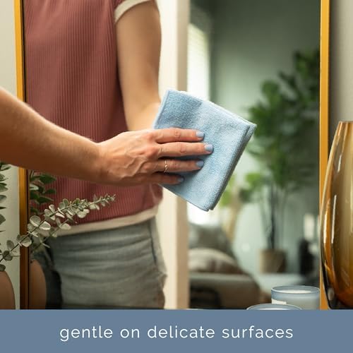 Microfiber Cleaning Cloth, 200 Pack, 11.5" x 11.5", Light Blue