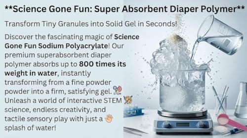 1 Pound Super Absorbent Diaper Polymer_Science Educational Products - Sodium Polyacrylate for Science Experiments, Magic Tricks, Sensory Bins, and DIY Cooling Packs