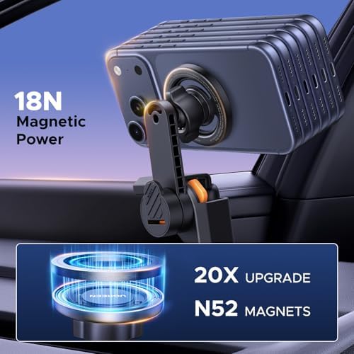Tesla Phone Mount with Strongest Magnet Power, Fully Adjustable View