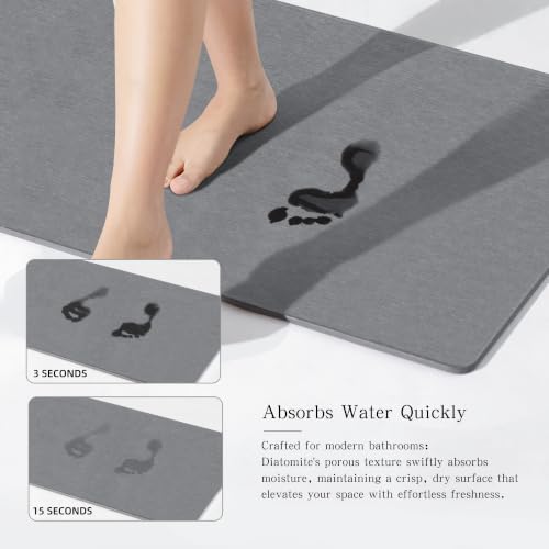 Extra Large Stone Bath Mat, 36''x24'' Stone Shower Mat