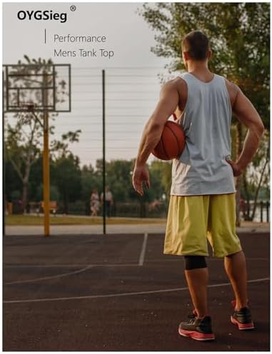 6 Pack Men's Workout Tank Tops Athletic Muscle Gym Shirts