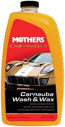 California Gold Carnauba Wash & Wax,64 oz.—Cleans,Shines & Protects–Gentle,pH Balanced, Ultra-Sudsy for a Spot-Free,Brilliant Finish.Biodegradable&Won't Strip Wax or Ceramic(05674) (Pack of 2)