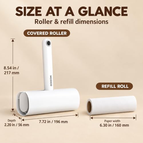 Lint Rollers for Pet Hair Extra Sticky, 6.3''Wide Roller for Pet Hair
