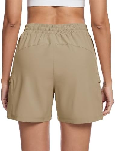 Women's Hiking Cargo Shorts with 4 Pockets Quick Dry Golf Casual