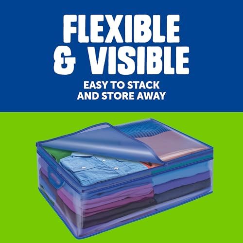 Flexible Totes, 22 Gallon X-Large Storage Bags with Zipper, 2 Count
