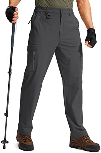 Men's Hiking Cargo Pants Water Resistant Quick Dry Lightweight Outdoor Tactical Pants for Men with Multi Pocket