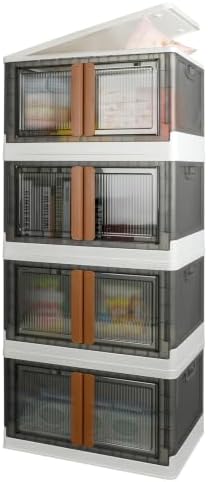 Storage Boxes, Extra Large Cabinet with Lids, Foldable, 4 Packs