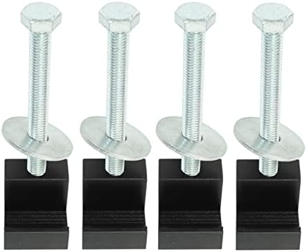 Truck Tool Box Tie Downs Aluminum J Hook Crossover,Easy Mount 4 Pack-Black,Universal Fit Pick Up Truck Tool Box Mounting Kit