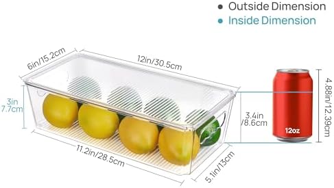 8pcs Clear Stackable Storage Bins with Lids