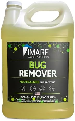 Image Wash Products Bug Remover Biodegradable Bug Cleaner for Cars Trucks, RVs & Semi-Trucks Safe for Polished Aluminum & Chrome, Eco-Friendly, Ready-to-Use Formula – Best Car Wash Bug Remover.