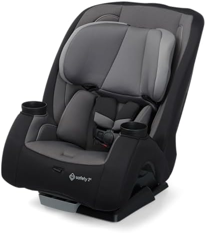 TriMate 3-in-1 Convertible Car Seat, Slim Fit, Infant to Big Kid Car Seat, Easy-Install Harness, Machine-Washable Cover, Dishwasher-Safe Cup Holders, 5-100 lbs, Sharkskin