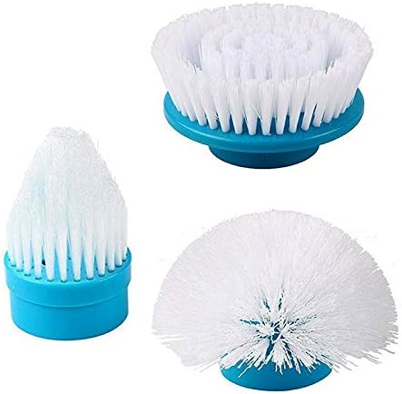 Replacement Brush Heads for Hurricane Spin Scrubber with Multi-Function Set of 3（Flat,Dome,Corner） and Adapter for Bathroom, Floor, Wall and Kitchen