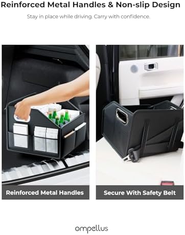 Car Seat Organizer, Collapsible, Black