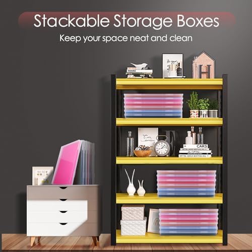 6 Pack Photo Storage Box, Fits 8" x 10" Photo & A4 Paper, Clear