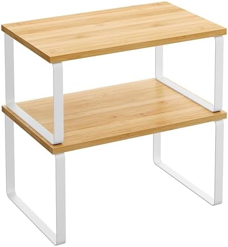 Cabinet Organizer Shelf, Set of 2 Spice Rack, Kitchen Storage