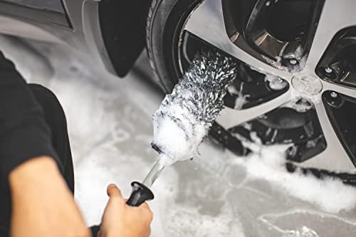 Wheel Brush Kit with Interchangeable Microfiber Covers | Ultra-Soft Cleaning, Washing and Detailing Wheels, Tires Rims