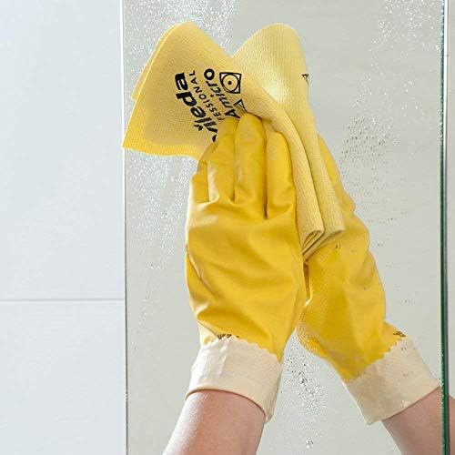 Professional | PVA Microfiber Cloth | All Purpose Cleaning Shammy | Shiny Streakfree Results | Synthetic Chamois Towel | Ideal for Hard Surfaces | Smooth Absorbent Materials | 5 Pack | Yellow