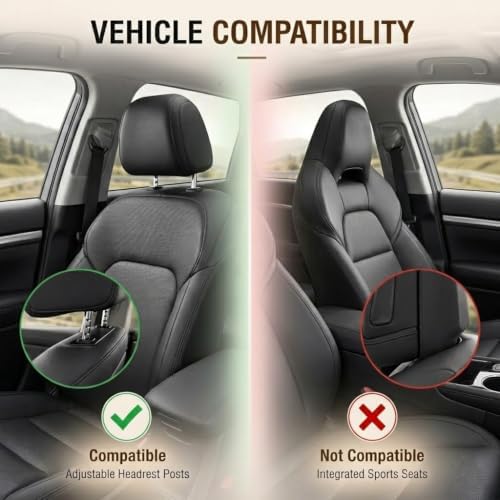 Back Seat Car Organizer, 2 Cup Holders, Tissue Holder, Phone Stand & Hooks