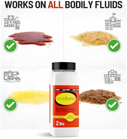 Vomit Clean Up Powder & Blood Body Fluid Solidifier - 2 lb. Bottle