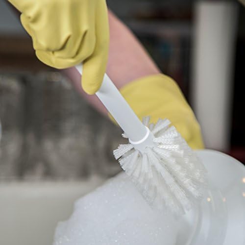 Dish Brush with Round Nylon Head, 11 Inch, White