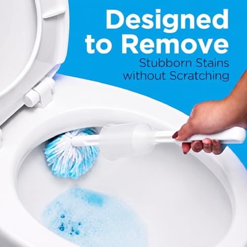 Toilet Bowl Cleaner Brush – Antimicrobial Toilet Swab with Soft Non-Scratch Head, Long Handle, Deep Cleaning Under Rim (Pack of 1)