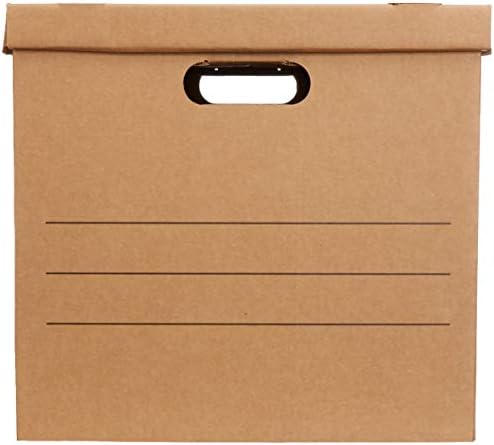 Moving and Storage Boxes with Handles and Lift-Off Lids, Medium, 19" x 14.5" x 15.5", Brown, 10-Pack