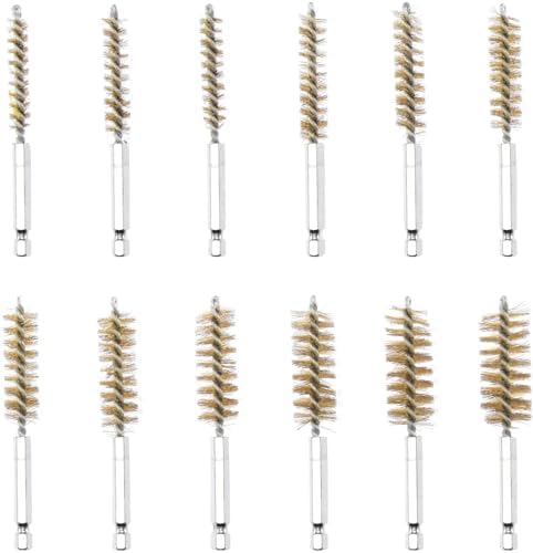 00325A Wire Brush Drill Attachments with 1/4-Inch Hex Shank, SAE and MM Brushes Assortment, Mountable on Power Drill or Die Grinder, 38-Piece Set