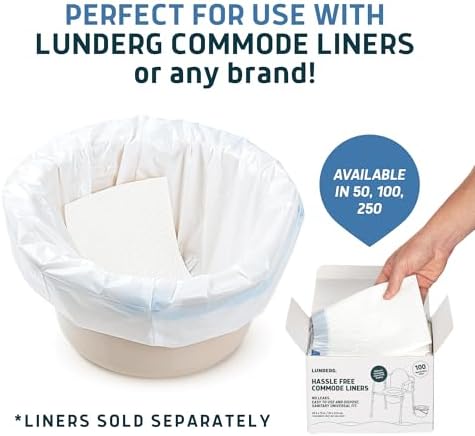 Super Absorbent Commode Pads - Medical Grade Value Pack 250 Count