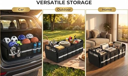 100L Car Trunk Organizer,Foldable Organizer for SUV & Sedans