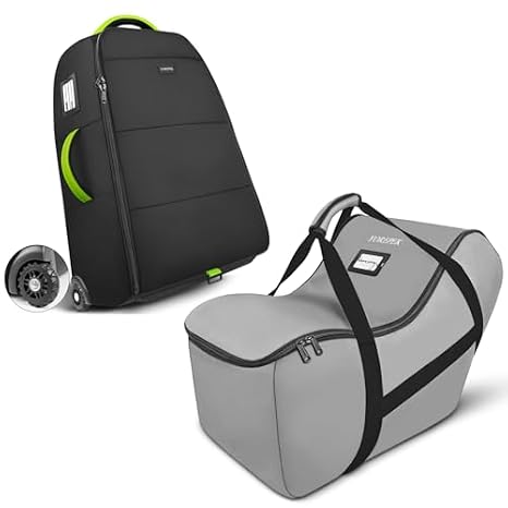 YOREPEK Padded Stroller Travel Bag with Wheels for Airplane Compatible with Nuna Mixx Next, Infant Car Seat Travel Bag C
