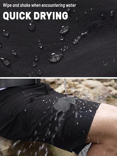 Men's Hiking Cargo Shorts 10" with Zipper Pockets Quick Dry Casual Stretch Golf Work Short Outdoor Summer