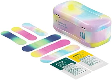 Quick Fix Colorwash, On The Go First Aid Kit, Assorted Bandages, Ointments, and Hand Sanitizer, Tie Dye Patterns, 2 Pack