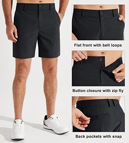 Men's Golf Shorts 7"/9" Casual Flat Front Hybrid Dress Shorts
